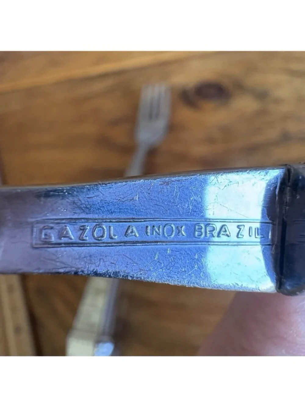 Gazola INOX Brazil FORK Rural Farm Horse Country Replacement VINTAGE Set Of 2